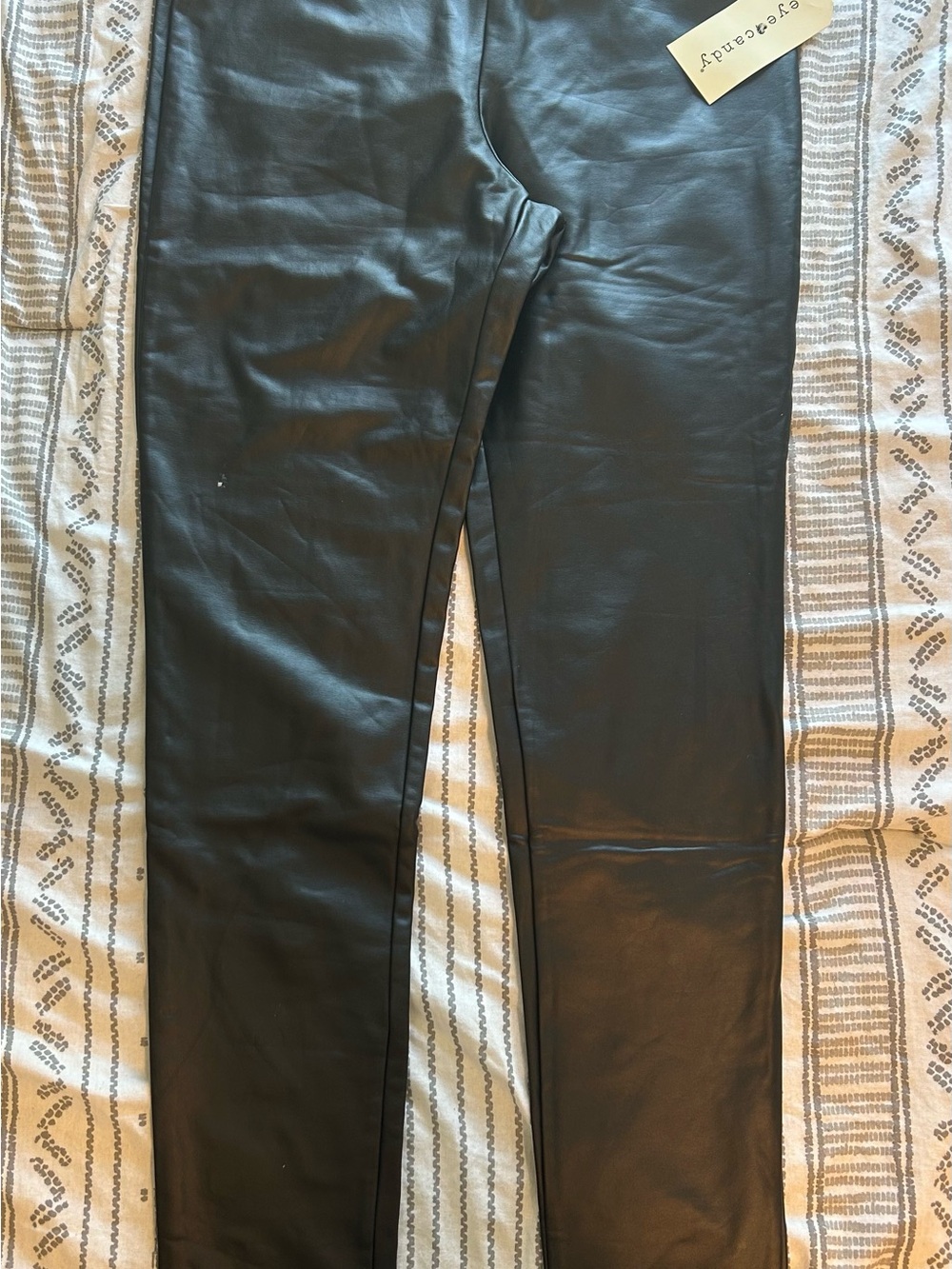 eye candy Black Stretch Leggings Faux leather